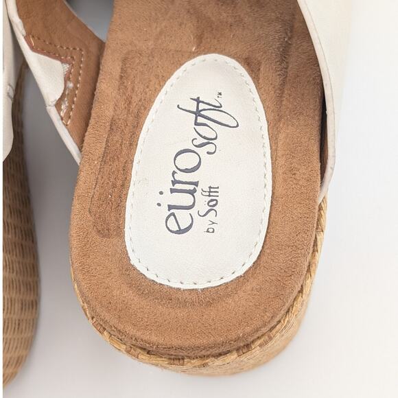 Eurosoft Kailani Platform Wedge Sandal Women's Open Toe Bone Size US8M EU39 - Picture 8 of 8